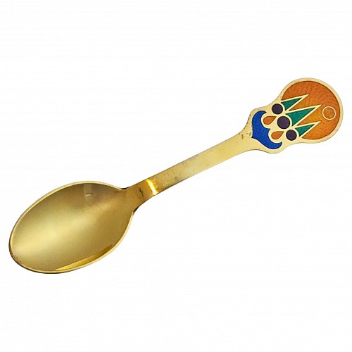 Michelsen Anton Michelsen Sterling Silver Gilt Christmas Spoon for 1979 Designed by The artist Lars &Atilde;kirke, 1979 $135