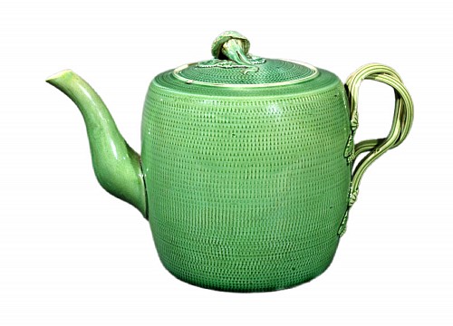 Creamware Pottery English Creamware Pottery Green Glazed Teapot & Cover, Swinton, Yorkshire, 1770 $3,900