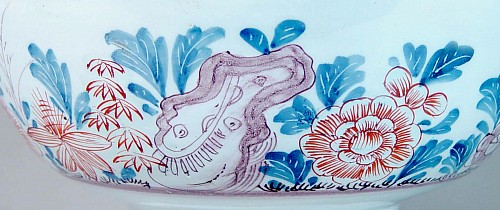 Inventory:  Bristol Delftware, 18th-century English Bristol Delftware Chinoiserie Polychrome  Bowl, Circa 1760, $950