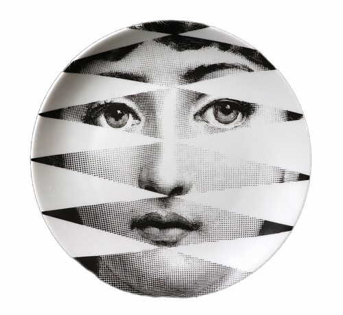 Fornasetti Atalier Fornasetti Porcelain Themes & Variation Plate, Pattern Number 46, 1990s $750