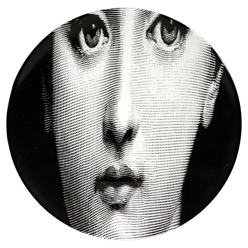 Inventory:  Piero Fornasetti, Fornasetti Themes & Variations Porcelain Plate, Pattern Number 52, $795