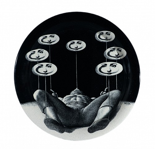Mid-century Modern Fornasetti Tray-Juggler with Spinning Plates, Atelier Fornasetti, 2017 $1,650