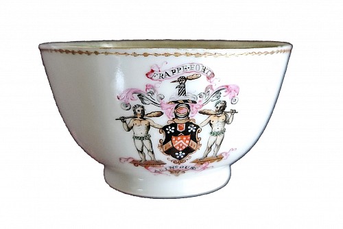 Chinese Export Porcelain Chinese Export Porcelain Armorial Tea Bowl, Arms of Wodehouse with Berkley in pretence, 1782 $500