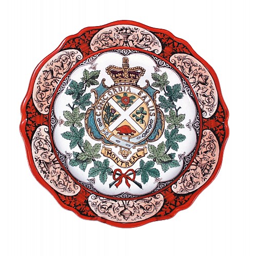 Inventory:  Wedgwood Pottery, Wedgwood Canadian Series Pottery Plate with Coat of Arms of Montreal, Dated 1913, $450