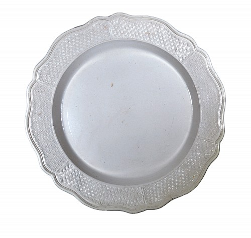 Salt Glazed Stoneware Staffordshire Saltglazed Stoneware Large Dish, 1755-60 $750