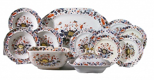 Spode Factory Spode New Stone China Eighty-Four Piece Dinner Service, Pattern 3504, Circa 1820 $17,000
