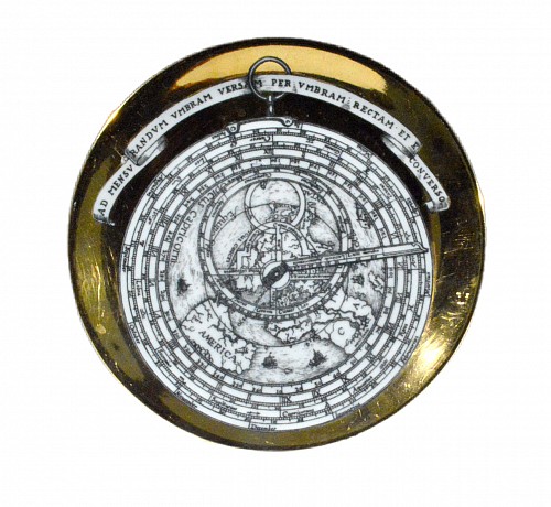 Piero Fornasetti Vintage Piero Fornasetti Porcelain Astrolabe Plate, #5 in Series, 1960s-mid 1970s $400