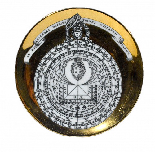 Piero Fornasetti Vintage Piero Fornasetti Astrolabe Porcelain Plate, #8 in Astrolabio Series, Early 1970's $400