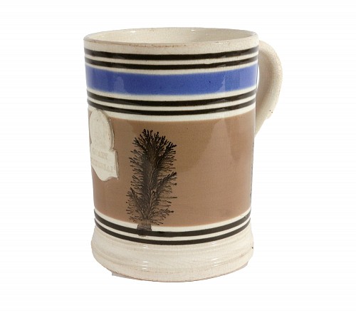 Inventory:  Mocha, English Victorian Mocha Dendritic Mocha Tankard, 1810, $650
