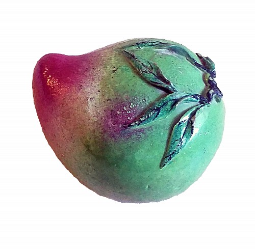 Inventory:  Chinese Export Porcelain, Chinese Export Porcelain Trompe L'oeil Peach Temple Fruit, Circa 1860-85, $950