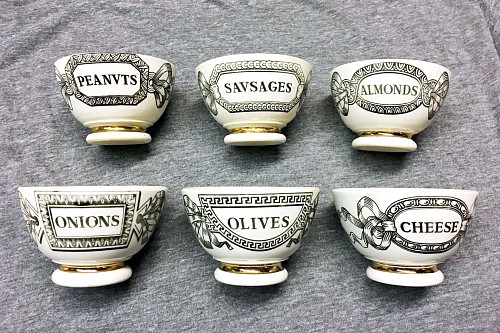 Inventory:  Piero Fornasetti, Piero Fornasetti Ceramic Snack Bowls or Appertiser Bowls, 1960, SOLD &bull;