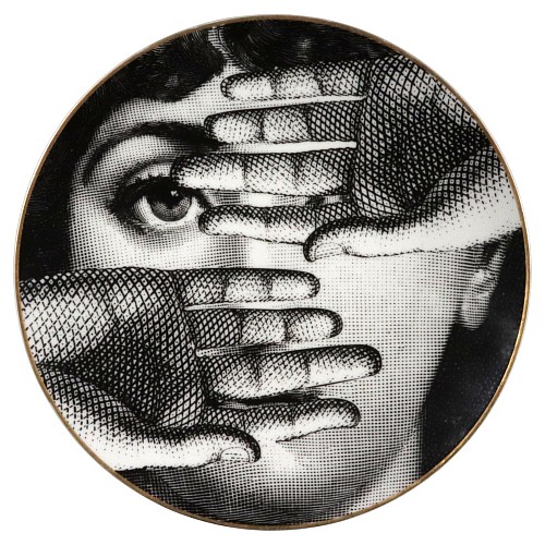 Piero Fornasetti Fornasetti Rosenthal Porcelain Plate- Temi e Variazioni- Themes and Variation, Motiv 15, 1980s $600