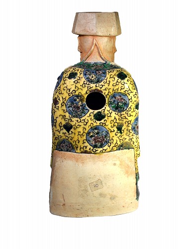 Chinese Export Porcelain Chinese Porcelain Seated Figure of Daoist Figure, 19th Century $750