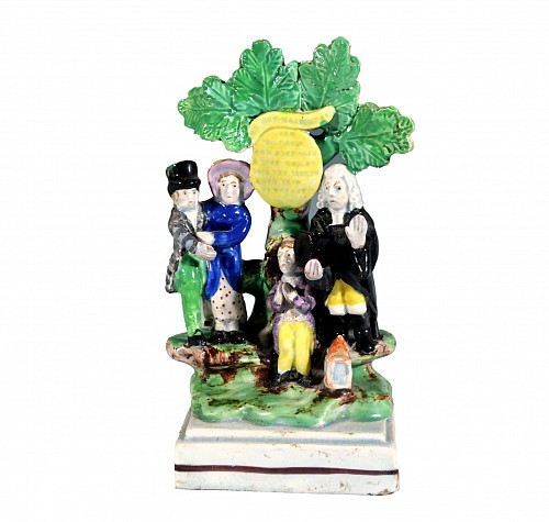 Inventory:  Staffordshire, Staffordshire New Marriage Act Figure, Circa 1825, $600