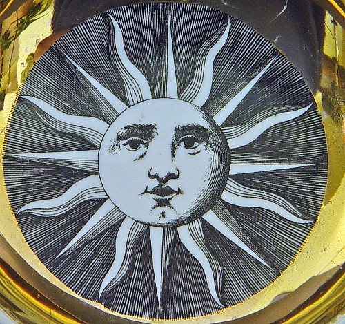 Inventory:  Piero Fornasetti, Piero Fornasetti ""Solo"" Sunburst Trinket Dish, 1960s, $550