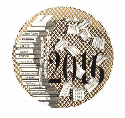 Inventory:  Piero Fornasetti, Fornasetti Porcelain Calendar Plate 2016. Number 172 of 700; With Original Box, 2016, $500