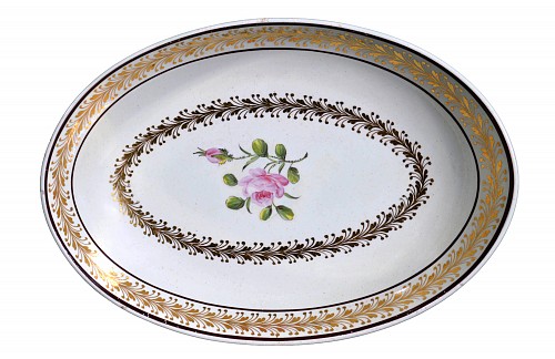 Neale & Co. Antique English Neale or Neale & Wilson Creamware Oval Dish, Circa 1785-90 $950