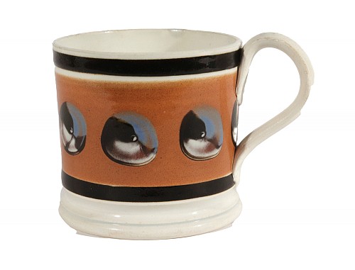 Mocha English Pottery Cat's Eye Mocha Mug, 1810 $850