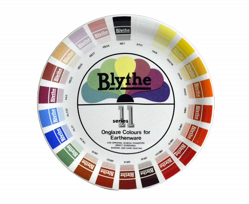 Inventory:  Blythe Factory, Blythe Factory Porcelain Artist Colour Sample Plate, 20th Century, $400