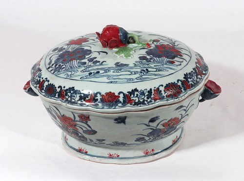 Inventory:  Chinese Export Porcelain, Chinese Export Porcelain Imari Soup Tureen and Cover, 1770, $5,000