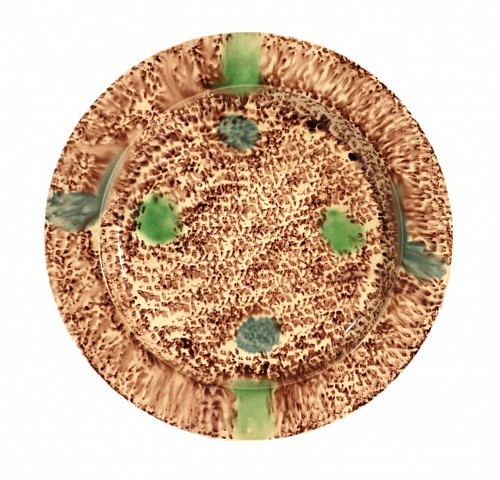 Creamware Pottery English Large Whieldon-type Creamware Tortoiseshell-glazed Dish, 1765-75 $3,200