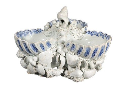 Inventory:  Bow Factory, Bow Porcelain 'Grotto' Sweetmeat or Pickle Stand, 1755, $3,750