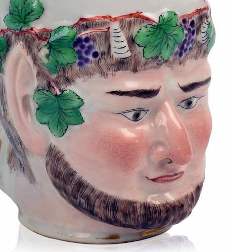 Chinese Export Porcelain Chinese Export Porcelain Rare Bacchus Mug After Derby Porcelain, 1785 $2,500