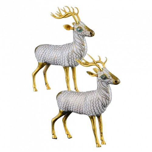 Inventory:  Chinese Export Porcelain, Chinese Export Cloisonne Figures of Stags, Early 20th. Century, SOLD &bull;