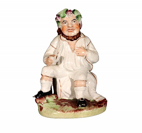 Inventory:  Staffordshire, God of Wine"": 19th-Century Staffordshire Pottery Figure of Bacchus, 1860-80, $650