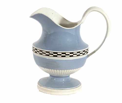 Pearlware Pearlware Light Blue Slip Cream Jug, English, probably Staffordshire or Yorkshire, circa 1790, 1790 $305.56