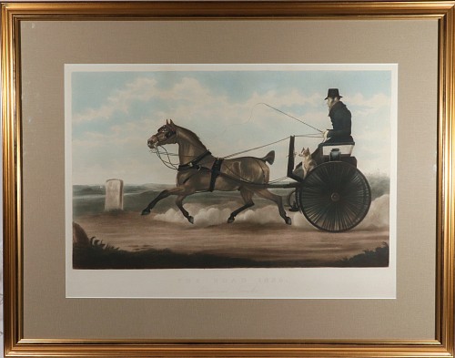 Print The Road 1825: &acirc;Commercial Traveller&acirc; &acirc; A Large Hand-Coloured Aquatint
After Owen Bailey, 1825-30 $1,850