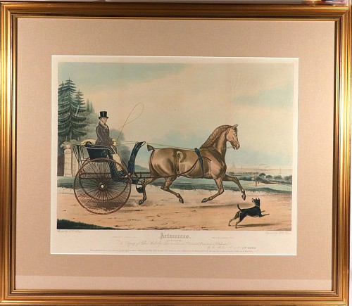 Inventory:  Print, Large Aquatint of The Celebrated Trotting Stallion Artaxerxes After Francis Calcraft Turner, 1838, $1,850