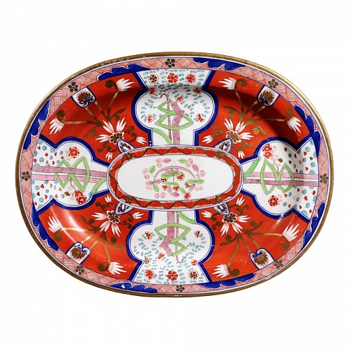 Coalport Factory Regency Period Coalport Porcelain Dish Painted with the Dollar Pattern, 1820 $1,250