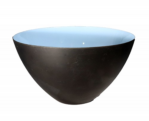 Inventory:  Mid-century Modern, Danish Modern Classic: The Krenit Steel Bowl by Herbert Krenchel, 1950s, $250