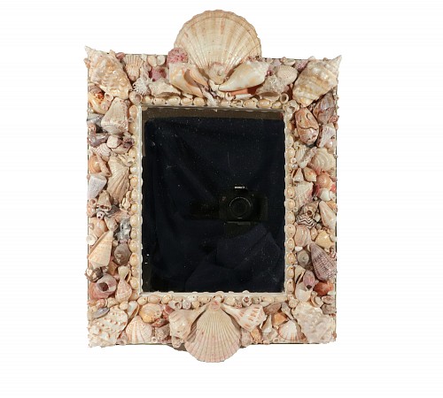 Inventory: Vintage Sea-shell Encrusted Mirror, Dated 1971, 1971, $875