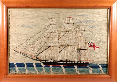 Sailor's Woolwork British Woolwork: Sails of the Empire, a Full-Rigged Royal Navy Woolie, 1875 SOLD &bull;
