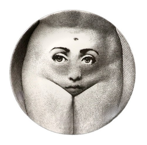 Inventory:  Fornasetti Atalier, Fornasetti Porcelain Themes & Variation Plate, Pattern Number 281, 1990s