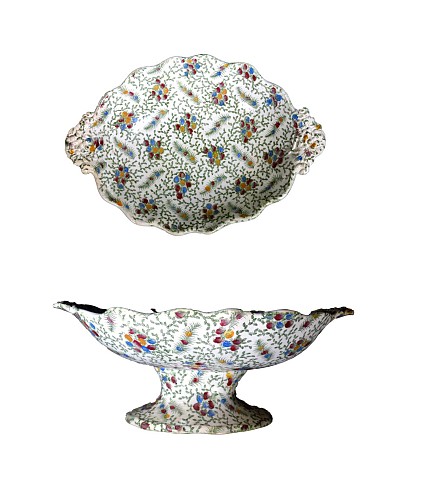 Inventory:  British Pottery, Sea-shell Decorated English Ironstone Dessert Tazza, Old Hall Earthenware Company, 1861-86, $550