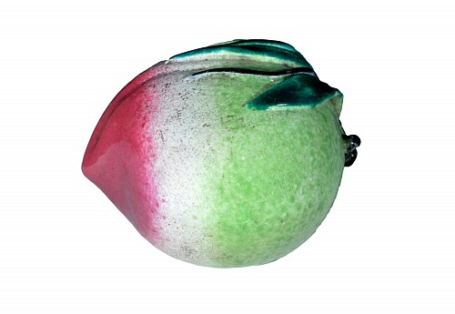 Inventory:  Chinese Export Porcelain, Chinese Porcelain Peach Trompe L'oeil Temple Fruit, Mid-19th Century, SOLD &bull;