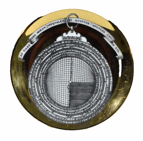 Piero Fornasetti Piero Fornasetti Porcelain Astrolabe Plate, #12 in series, 1960's-mid 1970's $225