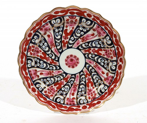 Inventory:  Flight Worcester, Flight & Barr Worcester Porcelain Queen Charlotte Pattern Dessert Plate, 1792-1804, $300