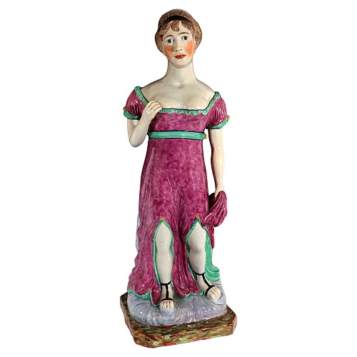 British Pottery Massive Staffordshire Pearlware Pottery Figure of Venus, 1810 $8,500