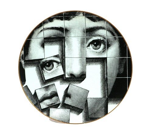 Piero Fornasetti Rosenthal Piero Fornasetti Themes & Variations Plate, Motiv 33, 1980s $795