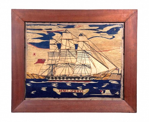 Sailor's Woolwork British Sailor's Woolwork of the HMS Doris, 1875 $8,500