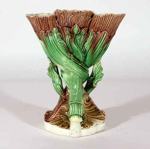 Pearlware Ralph Wood Pearlware Dolphin Flower Vase, Burslem, Staffordshire, 1783-90
