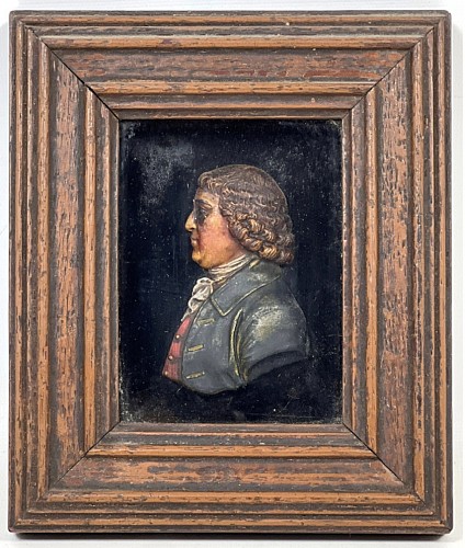 Portrait Miniature Miniature Wax Portrait of Josiah Wedgwood $1,500