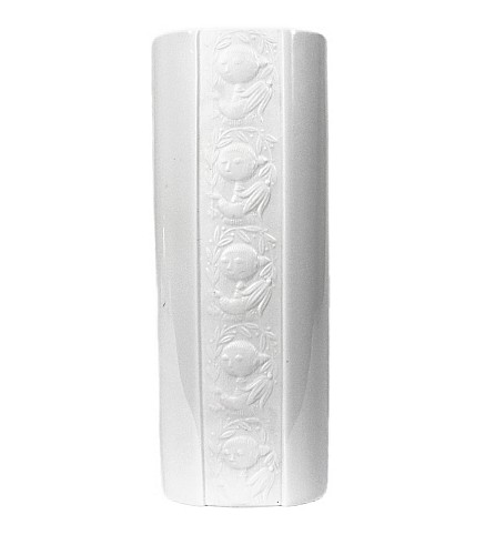 Mid-century Modern Bj&Atilde;&cedil;rn Wiinblad Rosenthal Studio-Linie White Porcelain Vase with Relief Panel of a Girl Among Flowering Branches, 1961-85 $150
